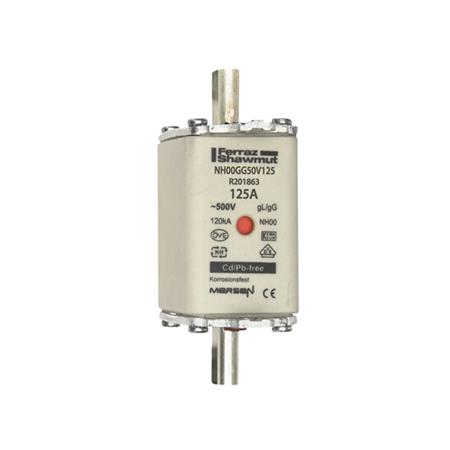 R201863 Mersen 125A NH Fuse, NH00, 500V ac