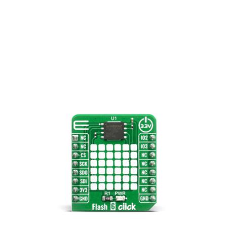 MIKROE-4067 MikroElektronika , Flash 6 Click Flash Flash Memory Board for W25Q128JV for Pins and Power