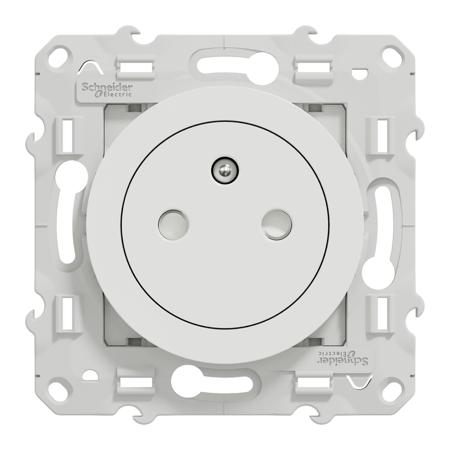 S524052P Schneider Electric White 1 Gang Plug Socket, 2 Poles, 16A, French 2P, Indoor Use