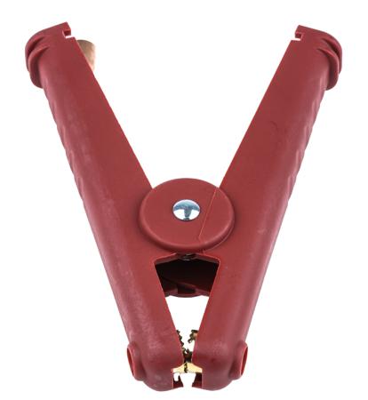 BU-102W-2 Mueller Crocodile Clip, Copper Contact, 400A, Red