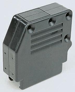 863093C09ALF Amphenol Communications Solutions 863093C Series Thermoplastic Angled, Straight D Sub Backshell, 9 Way, Strain Relief