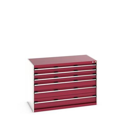 40030085-24V Bott 6 Cabinet, Steel, 900mm x 750mm x 1300mm, Red