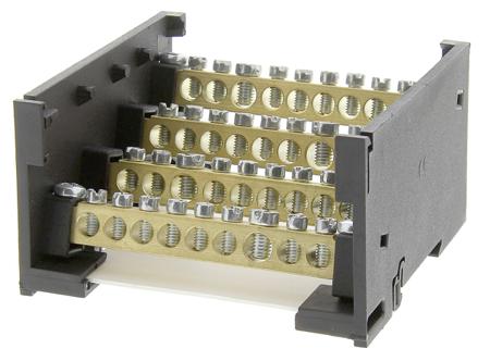 1SNA179534R2200 Entrelec Distribution Block, 16 inputmm², 8 Way, 80A, 600 V, Grey