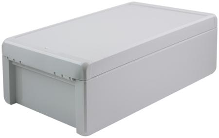 96016335 B 261709 PC-V0-7035 Bopla Bocube Series Light Grey Polycarbonate V0 Enclosure, IP66, IP68, IK07, Light Grey Lid, 271 x 170 x 90mm
