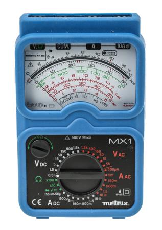 MX1 Metrix MX 1 Handheld Analogue Multimeter, 10A ac Max, 10A dc Max