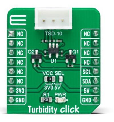MIKROE-4276 MikroElektronika Turbidity Click Add On Board MikroBus
