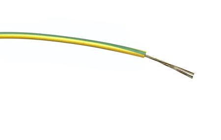 267-5854 Green, Yellow 0.22 mm² Hook Up Wire, 7/0.2 mm, 100m, PVC Insulation