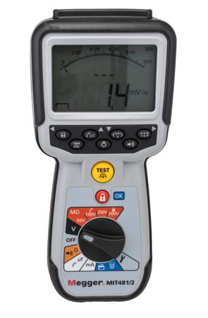1004-741 Megger MIT481 Insulation Tester, 50V Min, 500V Max, 200GΩ Max, CAT IV - UKAS Calibration