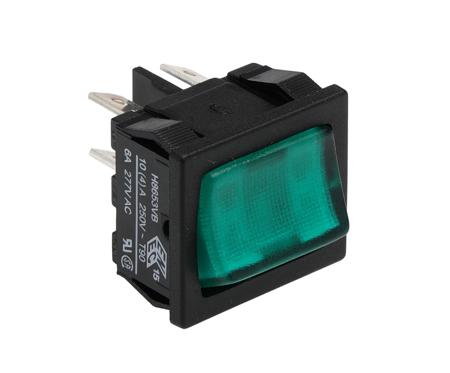 H8653VBNAB Arcolectric (Bulgin) Ltd Illuminated DPST, On-Off Rocker Switch Panel Mount