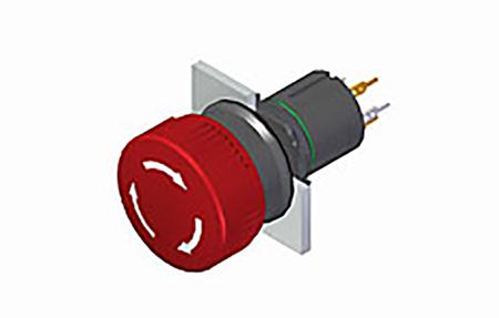 51-252.026 EAO 51 Series Emergency Stop Push Button, Panel Mount, 16.2mm Cutout, IP65