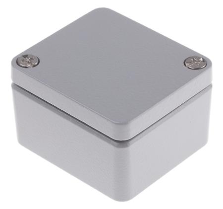 760-8973 RS PRO Grey Die Cast Aluminium Enclosure, IP66, Grey Lid, 50 x 45 x 30mm