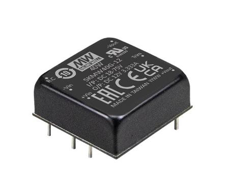 SKMW40F-24 MEAN WELL SKMW40 DC-DC Converter, 24V dc/ 0 → 1667mA Output, 9 → 36 V dc Input, 40W, Surface Mount, +80°C