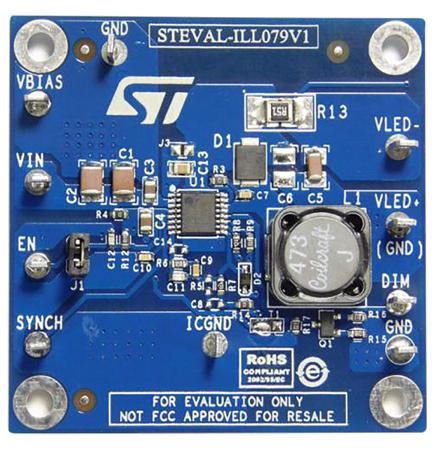 STEVAL-ILL079V1 STMicroelectronics , STEVAL LED Driver Evaluation Board for LED6000 for High Power LED