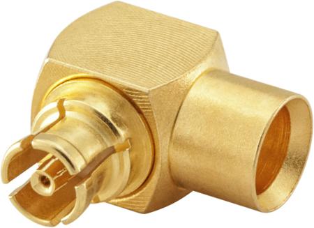 18K201-271L5 Rosenberger Mini-SMP Series, Jack Cable Mount, 50Ω, Solder Termination, Right Angle Body