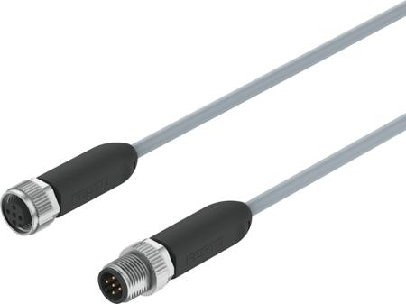 NEBA-M12G5-U-1-N-M12G5 Festo Straight Male 5 way M12 to Straight Female 5 way M12 Actuator/Sensor Cable, 1m