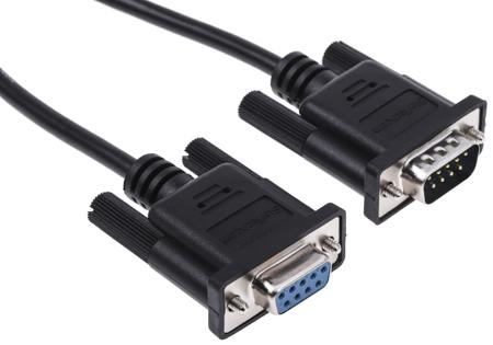 MXT1001MBK StarTech.com Male 9 Pin D-sub to Female 9 Pin D-sub Serial Cable, 1m PVC