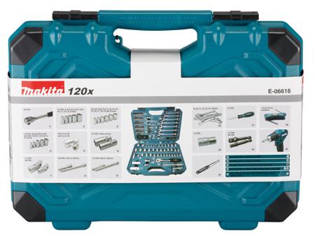 E-06616 Makita 120-Piece Screwdriving Bit Set for Multi-Material, 21 Max, 4 Min, Metal Bits