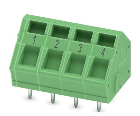 1033571 Phoenix Contact 0- 4- EXPROFINET1, 5C-5, ZFKDSA 1 Series PCB Terminal Block, 4-Contact, 5mm Pitch, PCB Mount, 1-Row,