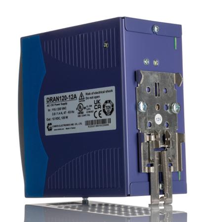 DRAN120-12A DRAN120 DIN Rail Panel Mount Power Supply, 120W, 12V dc/ 10A