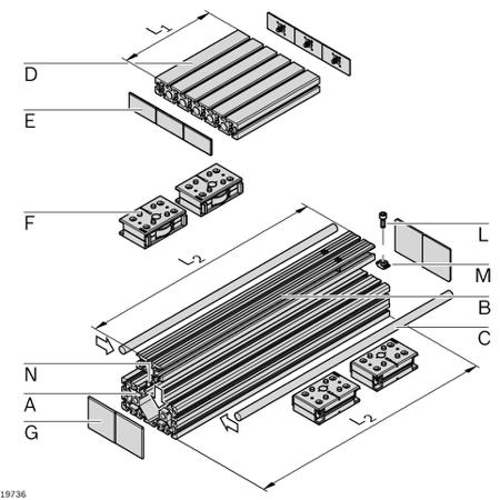 3842535663 Bosch Rexroth Linear Guide Bearing LF20, 23.4kN Dynamic Load