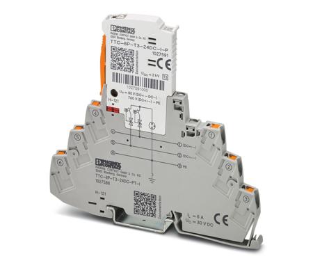 1027586 Phoenix Contact, TERMITRAB Surge Protection Device 30 V DC Maximum Voltage Rating 6A Maximum Surge Current