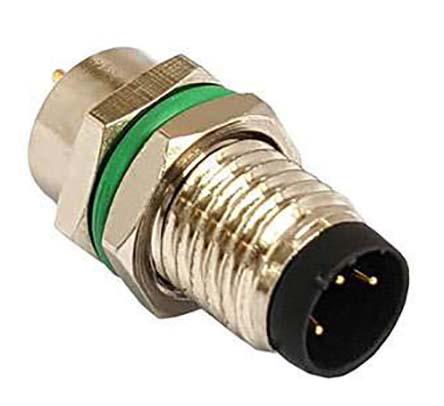 PXMBNI08RPM03APC Bulgin Circular Connector, 3 Contacts, Rear, M8 Connector, Plug, Male, IP67, Buccaneer M8 Series