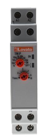 TMP Lovato DIN Rail Mount Timer Relay, 24 → 240 V ac, 24 → 48V dc, 2-Contact, 0.1 s → 10days,