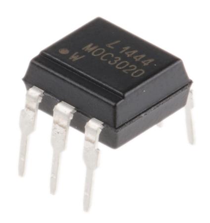 MOC3020 Lite-On  Triac Output Optocoupler, Through Hole, 6-Pin PDIP
