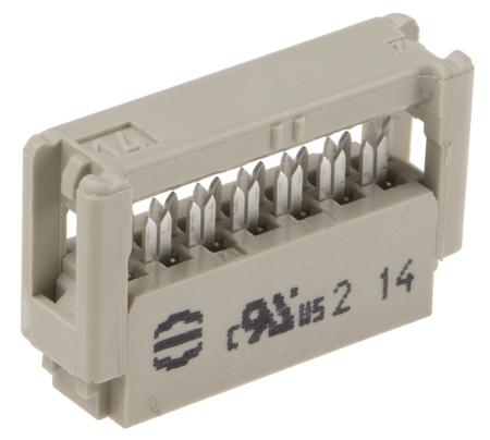 09185146804 HARTING 14-Way PCB Header for Cable Mount, 2-Row