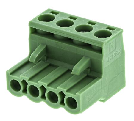 1754481 Phoenix Contact, 5mm Pitch, MSTB 2.5/4-ST, 4 Way, , Pluggable Terminal Block, Plug, Plug-In, Screw Termination,