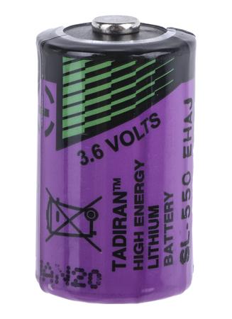 SL-550/S Tadiran Lithium Thionyl Chloride 3.6V, 1/2 AA Battery