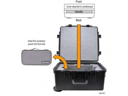 HC4 Tektronix Hard Transit Case for Use with MSO Instruments, 63.25 x 60.2 x 33.27cm