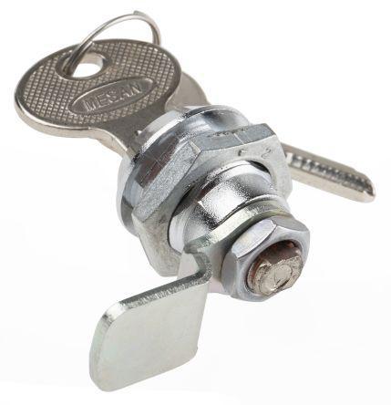 146-1806 Die-Cast Zinc Alloy Chrome Plated Cabinet Lock, Square Head to unlock