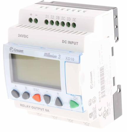 88970141 Crouzet Millenium 3 Series Logic Module, 24 V dc Supply, Relay Output, 6-Input, Analogue, Digital Input