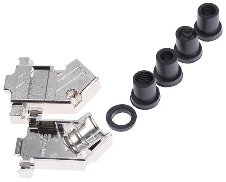 3357-6509-1C 3M 3357 Series ABS Angled D Sub Backshell, 9 Way