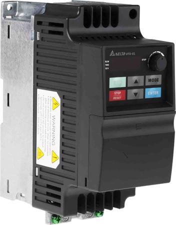 VFD004EL43A Delta Electronics Inverter Drive, 0.4 kW, 3 Phase, 400 V ac, 1.8 A, VFD-EL Series