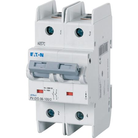 179256-PV-DIS-06-32-2 Eaton Fuse Switch Disconnector, 2 Pole, 32A Max Current, 32A Fuse Current
