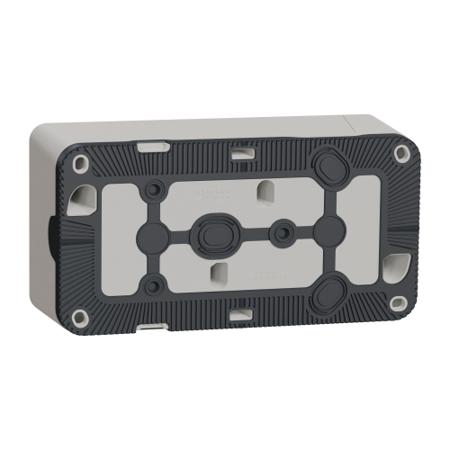 MUR39914 Schneider Electric White 2 Gang Plug Socket, Indoor, Outdoor Use