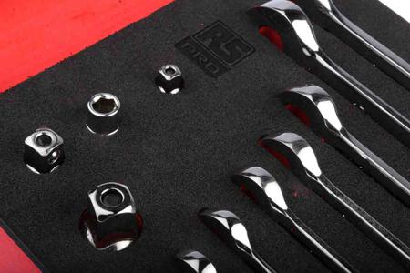 125-3051 RS Pro Hexagon, Square Combination Ratchet Spanner, C-Gear