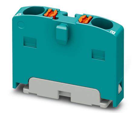 1082538 Phoenix Contact Distribution Block, 2 Way, 2.5mm², 17.5A, 450 V, Turquoise