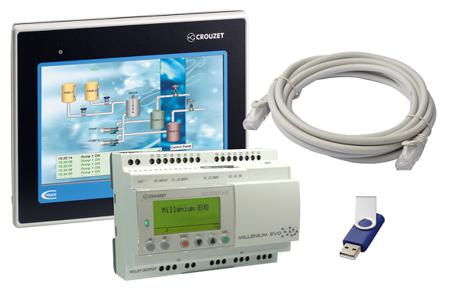 88970558 Crouzet Millenium Evo Series PLC CPU for Use with Logic Controllers, Relay Output, 12-Input, Analogue, Digital Input