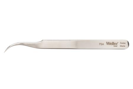 7SA Weller Erem 120 mm, Stainless Steel, Pointed; Bent; Curved; Relived, Tweezers