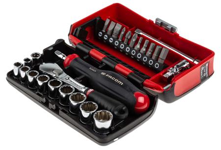 RL-NANO112 Facom RL.NANO112, 25 Piece Socket Set 1/4 in 12 Point Socket Drive
