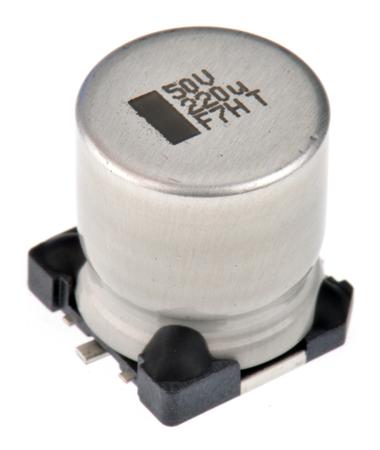 MAL214699106E3 Vishay 220μF Aluminium Electrolytic Capacitor 50V dc, Surface Mount -