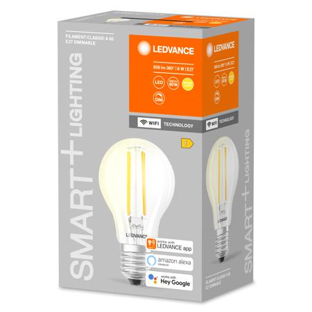 4058075528239 LEDVANCE SMART+ E27 LED Bulbs 6 W(60W), 2700K, Warm White, Classic Bulb shape