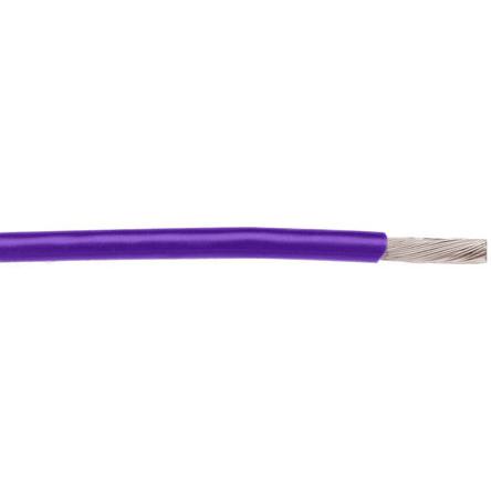 2841/1 VI005 Alpha Wire Hook-up Wire TEFLON Series Purple 0.05 mm² Hook Up Wire, 30 AWG, 1/0.25 mm, 30.5m, PTFE Insulation, 2841/1