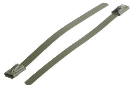 183-4203 RS PRO Green 316 Stainless Steel Ball Lock Cable Tie, 200mm x 4.6 mm