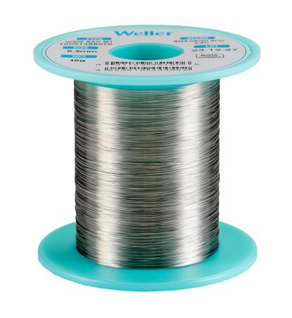 T0051386570 Weller Wire, 0.2mm Lead Free Solder, 217-221°C Melting Point