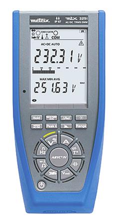 MTX3291 Metrix 3291 Handheld Digital Multimeter, True RMS, 20A ac Max, 20A dc Max, 1000V ac Max - RS Calibrated