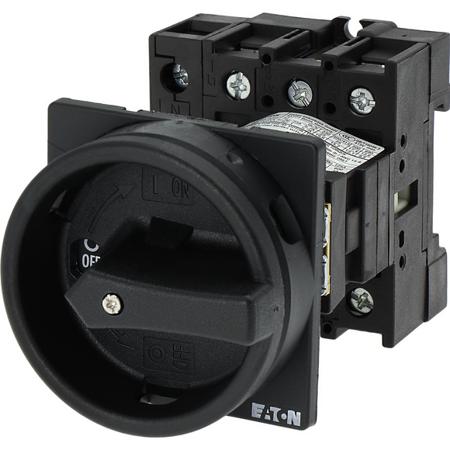 088706-P1-25-V-SVB-SW-N Eaton 4 Pole Rear Panel Isolator Switch - 25A Maximum Current, 11kW Power Rating, IP65 (Front)